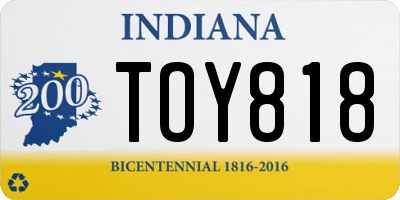 IN license plate TOY818