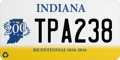 IN license plate TPA238