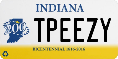 IN license plate TPEEZY