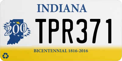 IN license plate TPR371
