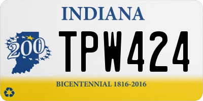 IN license plate TPW424