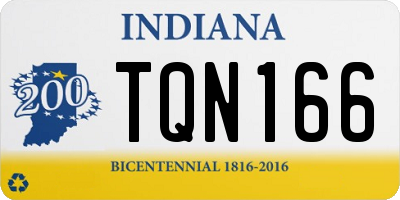 IN license plate TQN166