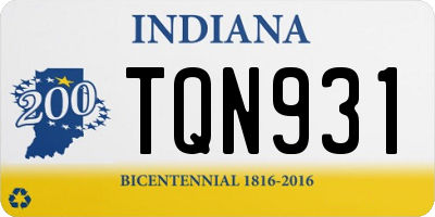 IN license plate TQN931