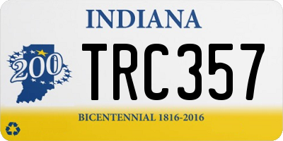IN license plate TRC357