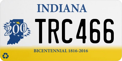 IN license plate TRC466