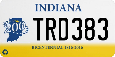 IN license plate TRD383