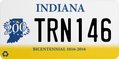 IN license plate TRN146