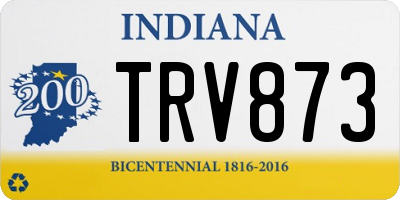 IN license plate TRV873
