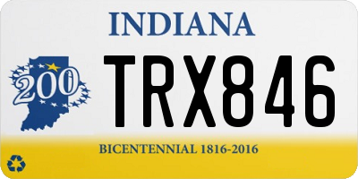 IN license plate TRX846
