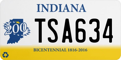 IN license plate TSA634