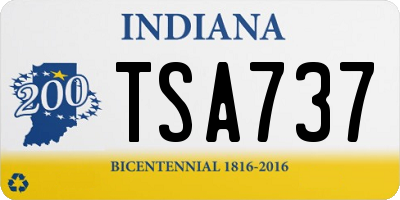 IN license plate TSA737