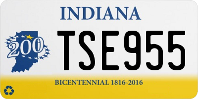 IN license plate TSE955