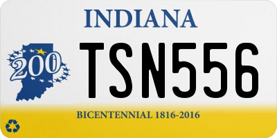 IN license plate TSN556