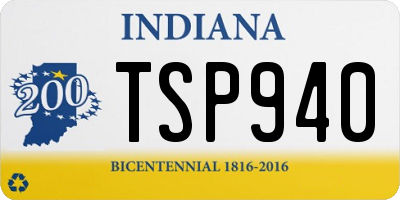 IN license plate TSP940