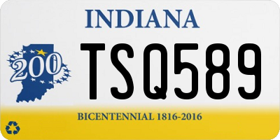 IN license plate TSQ589
