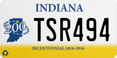 IN license plate TSR494