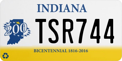 IN license plate TSR744