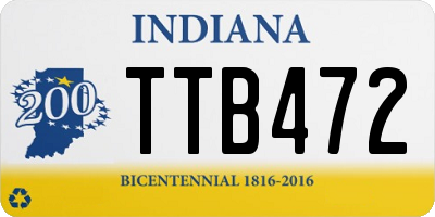 IN license plate TTB472