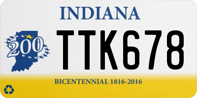 IN license plate TTK678