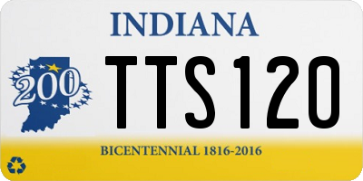 IN license plate TTS120