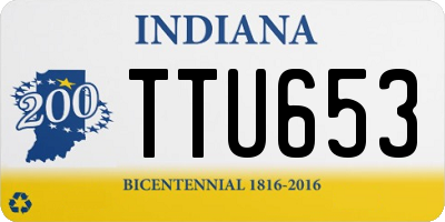 IN license plate TTU653