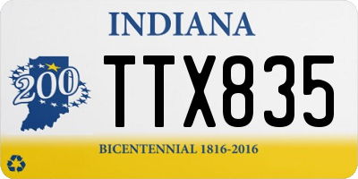 IN license plate TTX835