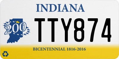 IN license plate TTY874