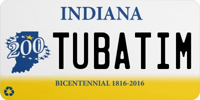 IN license plate TUBATIM