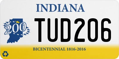 IN license plate TUD206