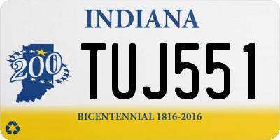 IN license plate TUJ551