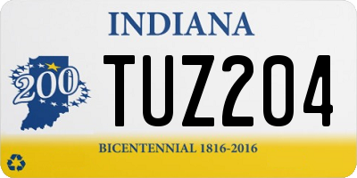 IN license plate TUZ204