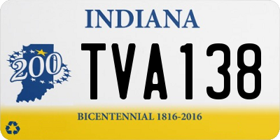 IN license plate TVA138