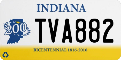 IN license plate TVA882