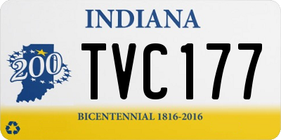 IN license plate TVC177