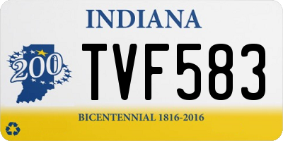 IN license plate TVF583