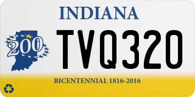 IN license plate TVQ320
