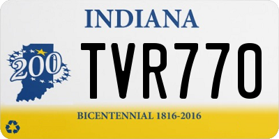 IN license plate TVR770