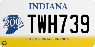 IN license plate TWH739