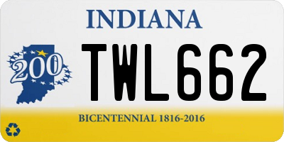 IN license plate TWL662