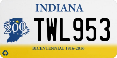 IN license plate TWL953