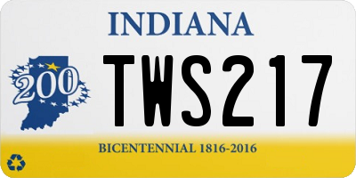 IN license plate TWS217