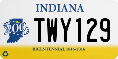 IN license plate TWY129