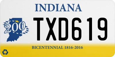 IN license plate TXD619