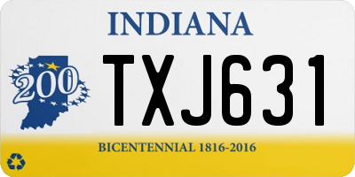 IN license plate TXJ631