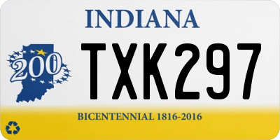 IN license plate TXK297