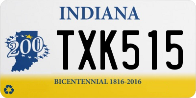 IN license plate TXK515