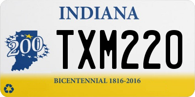 IN license plate TXM220