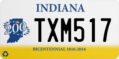 IN license plate TXM517