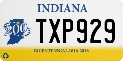 IN license plate TXP929
