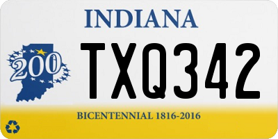 IN license plate TXQ342